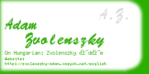 adam zvolenszky business card